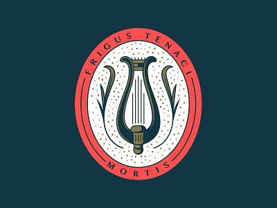 Lyre apollo badge greek harp latin lyre music prestigious
