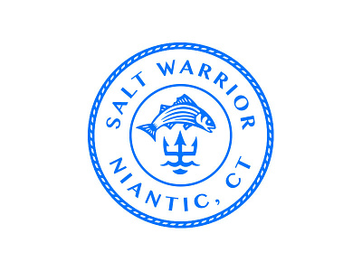 Salt Warrior badge boat fish nautica new england ocean poseidon salt sea striper