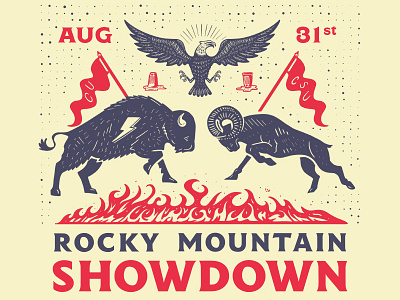 RMSD bison buffs colorado flyer illustration party rams