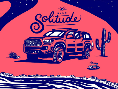 4x4 Series 1/3 illustration nature offroad overlanding solitude tacoma toyota vehicle