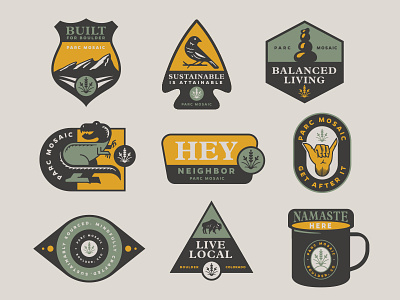 Parc Mosaic Badges badges boulder colorado flash outdoor patches sheet