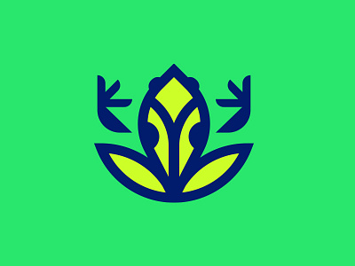 Frog-ettah-bout-it frog logo minimal