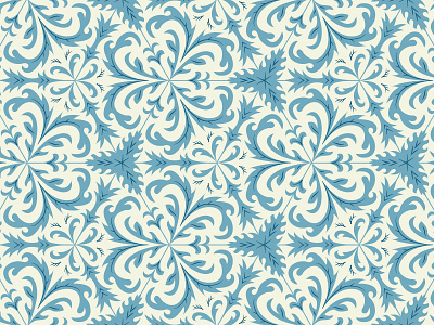 Illustrated Pattern floral illustration italian pattern renaissance