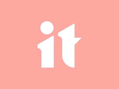 I.T. Monogram it logo minimal modern monogram