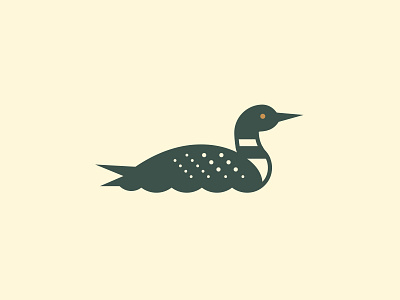 Loon branding duck fowl identity logo loon vector