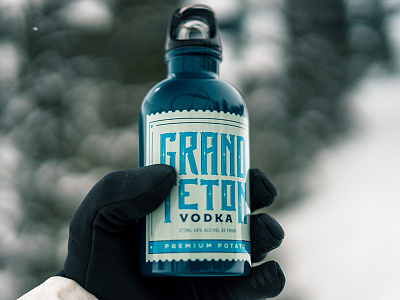 Grand Teton Distillery 375ml Vodka Packaging label packaging spirits typogaphy vodka