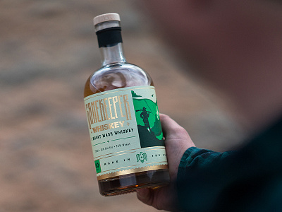 Grand Teton Distillery Gamekeeper Whiskey Label camp illustration label design outdoor packaging typogaphy whiskey
