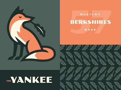 The Yankee berkshires branding fox hotel logo massachusetts mid century modern vintage yankee