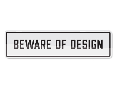 BEWARE design experimental design illustrator cc metal signage typography vector vintage