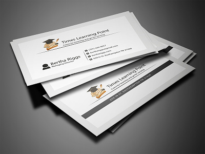 School business card black business card clean corporate creative professional simple stylish template
