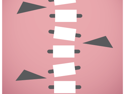 Category Icon (detail): chiropractor chiropractor crop detail gradient grey icon minimal pain pink spine stylized texture web