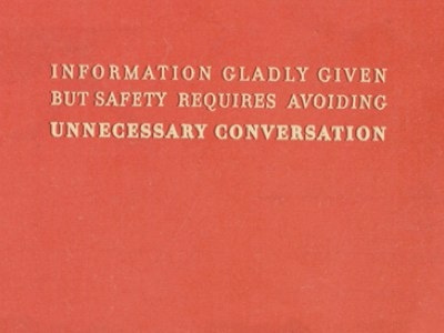 Information Gladly Given. information gladly given lettering orange safety unnecessary conversation