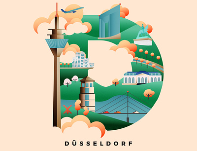 Düsseldorf düsseldorf illustrations