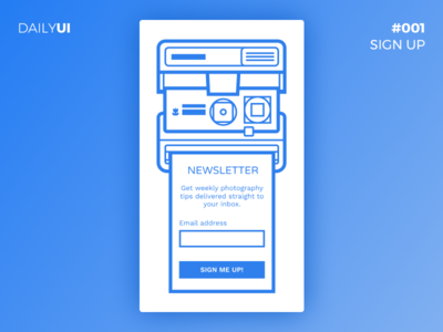 DailyUI #001 - Photography Newsletter Sign Up