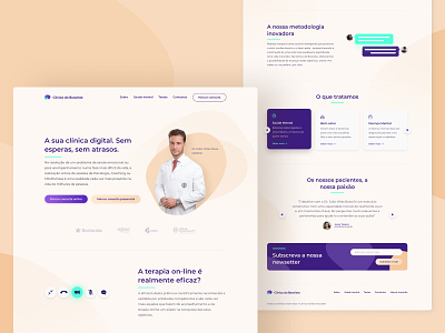 Psychologist Clinic Website clinic doctor doctor appointment health healthcare healthy homepage hospital icons interface design landing page medical medicine mental health psychologist psychology ui ui design ux design web design