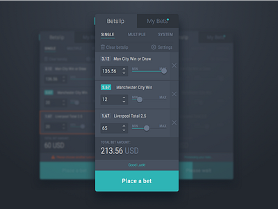 Betslip widget betslip betting flat igaming sports ui web widget