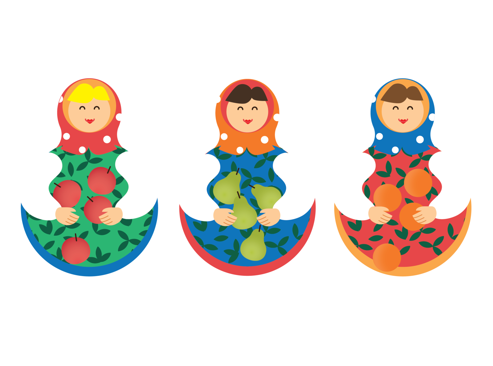 Nesting Dolls by Marjorie Limbonhai on Dribbble