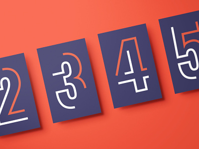 Custom Number Illustration design illustration typography vector