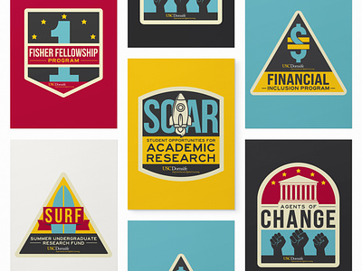 USC Dornsife Experiential and Applied Learning Program Logos branding design illustration logo