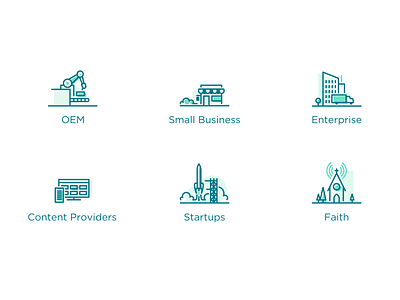 Industries Icon Set church content creation enterprise faith icons iconset industry oem small business startup