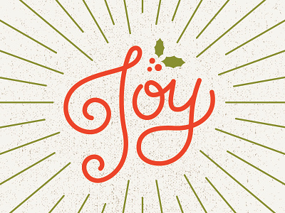 Joy cheer christmas church happy holiday holly joy script typography