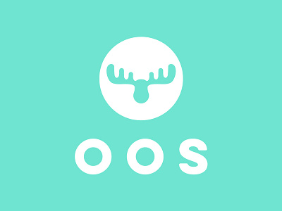 oos Logo animal antlers design developer development logo moose oos software web website