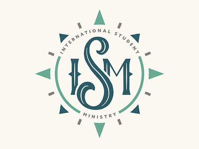 ISM Logo 2 bible church compass hand lettering lettering logo ministry navigation sermon travel typography