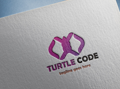 Turtle Code animal logo branding code design flat icon illustrator logo logodesign vector vector art vector illustration