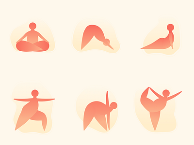 Yoga Poses design fitness illustration meditation ui ui design wellness yoga yoga pose
