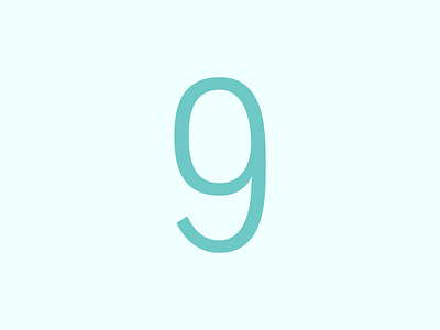 Number 9 2d adobe art artwork design font graphic design lettering modern type design typeface typography vector