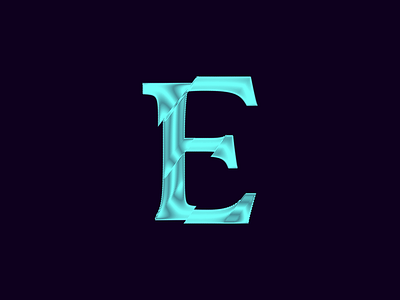 Capital Letter E 2d 3d adobe art artwork design font graphic design lettering modern type design typeface typography vector