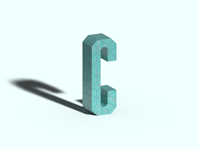 Lowercase Letter c 2d 3d adobe art artwork design font graphic design lettering modern type design typeface typography vector
