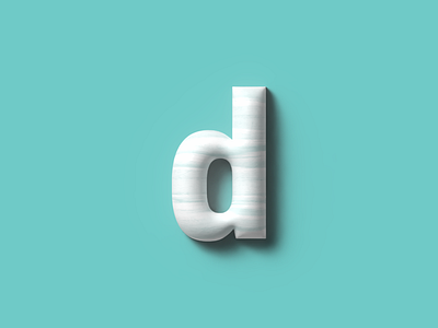 Lowercase Letter d 2d 3d adobe art artwork design font graphic design lettering modern type design typeface typography vector