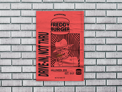 Rejected Freddy Burger Illustration Poster