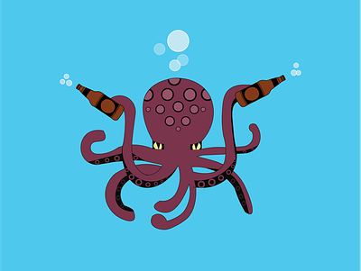 Octopus cartooning character development design designsbylos illustration vector