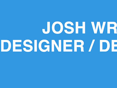 New Portfolio blue portfolio typography