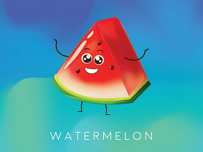 Fruit Character 1- Watermelon