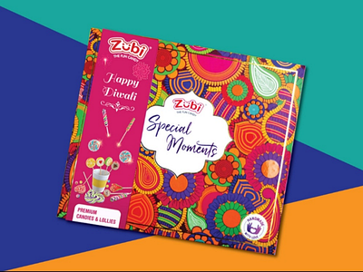 Zubi Candy Diwali Gift Box candy diwali giftbox graphic design illustration lollipop packaging