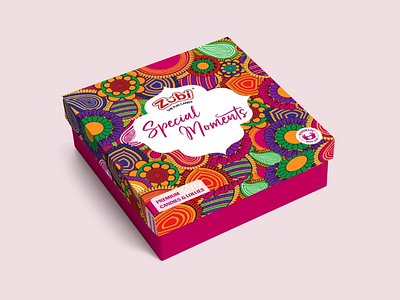 Zubi Candy Diwali Gift Box branding candy design giftbox graphicdesign illustration lollipop packaging pattern