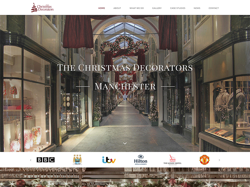 The Christmas Decorators - Manchester christmas e3creative manchester parallax web design