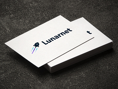 Lunarnet Branding brand branding business card identity it logo lunar rocket sans serif