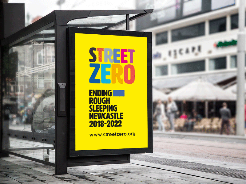 Street Zero Animated Display advert animation billboard billboard design campaign charity display interactive newcastle street street advert yellow