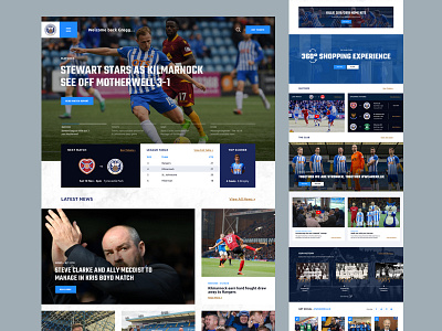 Kilmarnock FC - Homepage concept clean ui concept football grid layout homepage responsive sport ui ux web web design website