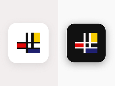 If Piet Mondrian needed an app icon... app appicon art dailyui dark ui darkmode design ui