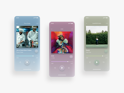 If music players were clouds... app dailyui lightmode musicplayer ui