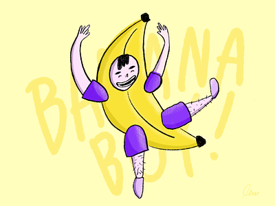 banana boi illustration art illustration design procreate
