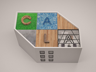 CALA visual identity : visualisation 3d architecture brand branding design logo visual identity