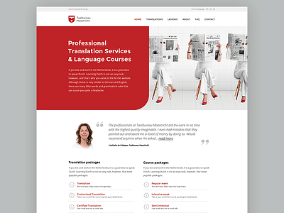 Taalbureau Maastricht homepage homepage web webdesign website
