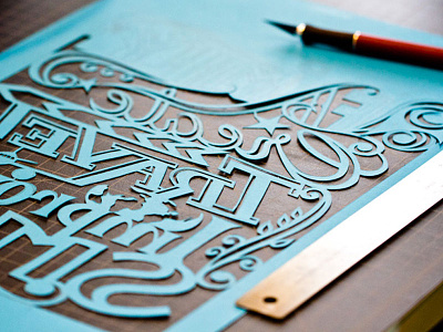 Cut-paper Lettering cut paper hand lettering illustration lettering typography