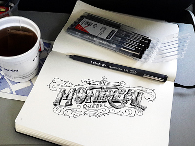 Montreal hand lettering illustration lettering typography